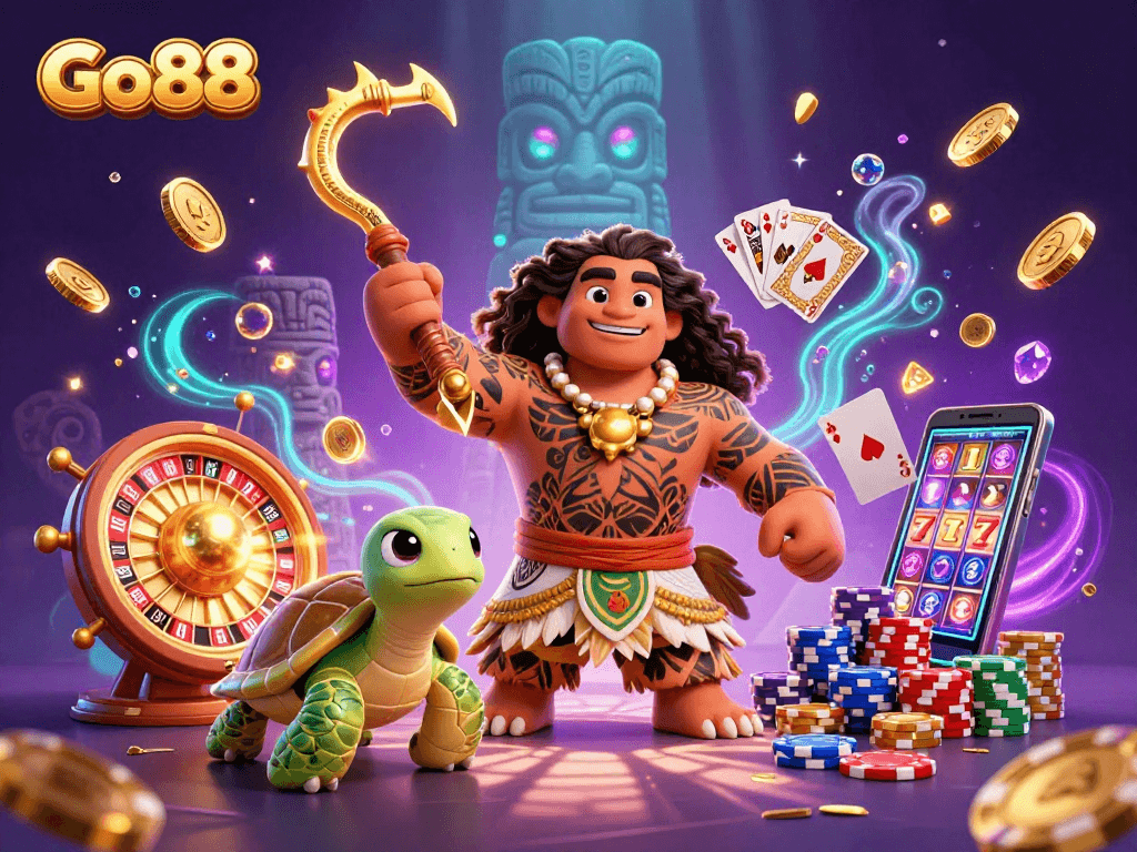 Go88 offers thrilling gaming experiences with vibrant money-themed visuals and festive atmosphere.