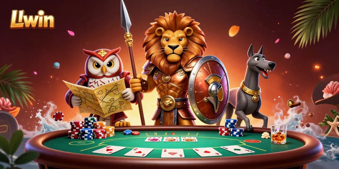 Experience thrilling gameplay at Llwin with vibrant poker elements and engaging 3D characters.