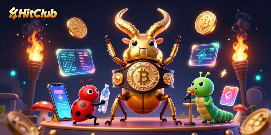HitClub engages players with vibrant gaming elements and dynamic characters in a thrilling 3D scene.