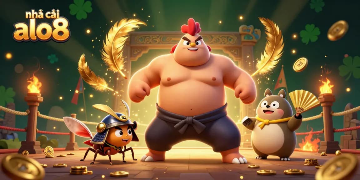 Experience intense competition in the vibrant world of nhà cái alo8 with dynamic sumo and samurai themes.