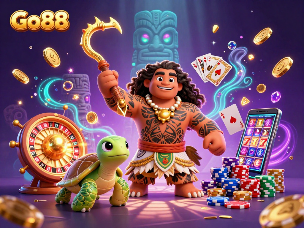 Go88 offers thrilling gaming experiences with vibrant money-themed visuals and festive atmosphere.