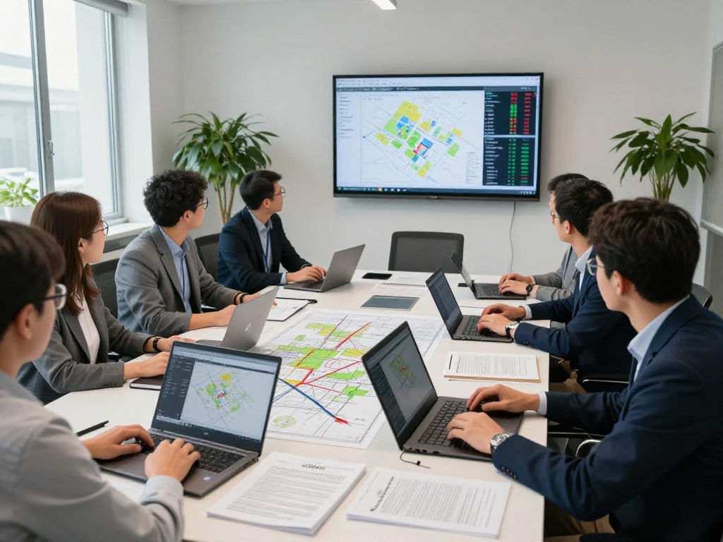 Kooperation von Vermessungsbüros und ÖbVI bei der Analyse von Grundstücksdaten.