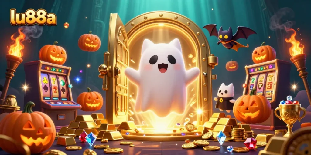 Engage with the enchanting world of lu88a, featuring a ghost cat and treasures in a haunted casino.